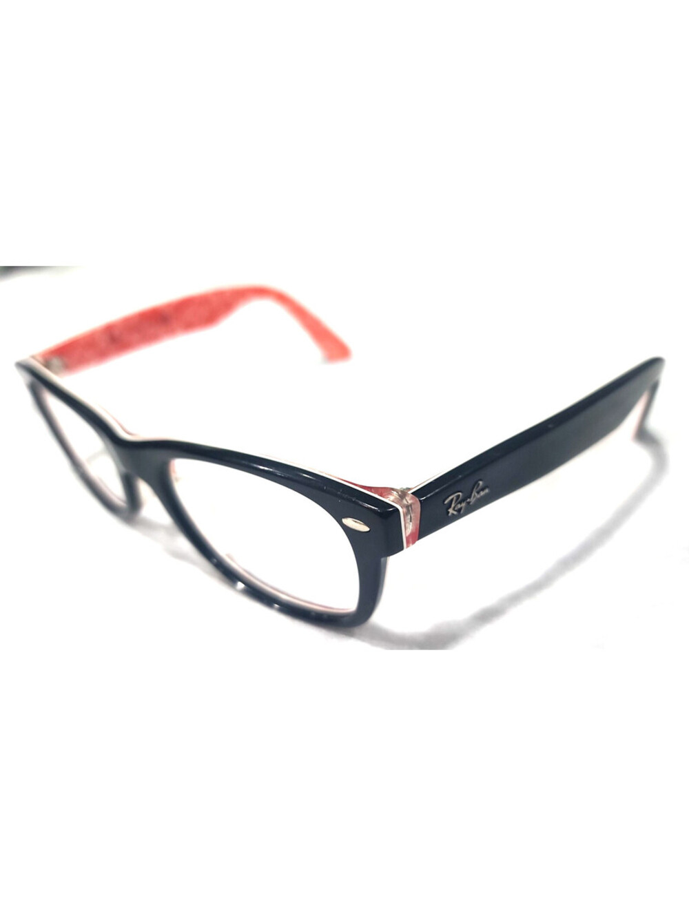 Ray Ban RB5184 2479 Glossy Black Red Oval Eyeglasses 50-18 145